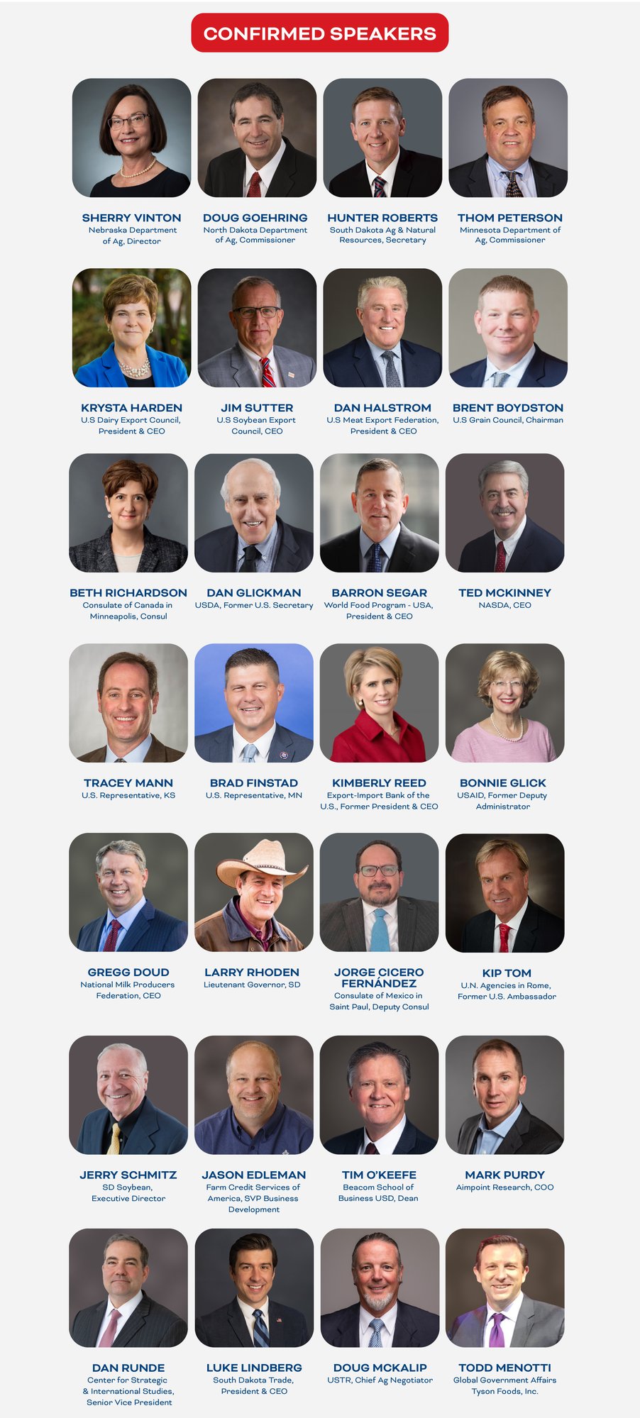 Confirmed Speakers 